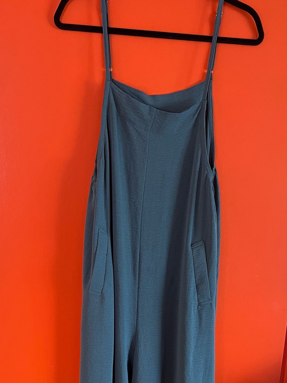 Sleeveless Teal romper with Pockets